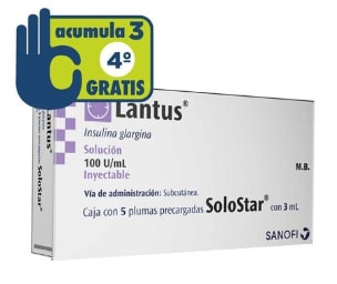 Lantus SoloStar con Plumas 5 Piezas Jeringa por $1,722 en Farmacias San Pablo