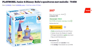 Playmobil Junior 71458 Belle’s speeltoren met melodie voor €20,18 bij Bol