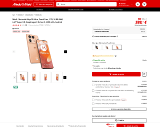 Motorola Edge 50 Ultra 16GB/1TB por solo 599€