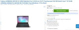 Fujitsu Lifebook U9312X (VFY:U9X12MF5AMNL) voor €1.122,11 bij Max Ict