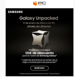 Regístrate desde este enlace y consigue -120€ de descuento para lo nuevo de Samsung Galaxy