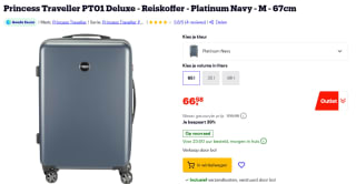 Princess Traveller PT01 Deluxe medium - Koffer 65 Liter voor €66,58 bij Bol