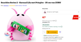 Snackles Series 2 Garnaal Lily met Pringles 35 cm voor €6,64 bij Bol