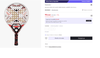 Pala Nox Miguel Lamperti ML10 Luxury Pro Cup 2023 por 93.46€ (Cuenta Nueva 81.46€)