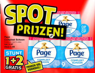 1+2 gratis op Page Compleet Schoon bij Hoogvliet
