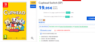 Cuphead - Nintendo Switch por 19.95€