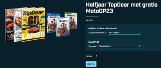 Abonnement voor Halfjaar TopGear met gratis MotoGP23 voor €45
