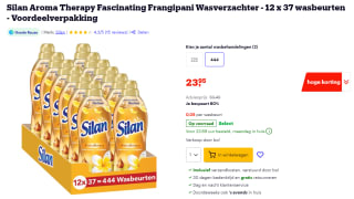 12x 37 wasbeurten Silan wasverzachter voor €23,95 bij Bol