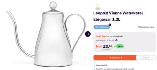 Leopold Vienna Waterketel Eleganza 1,2 L voor €13,56 bij iBOOD