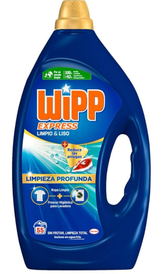 Wipp Express Detergente Líquido 55 lavados por 12,74€.