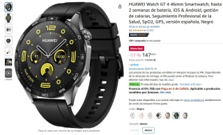 Smartwatch Huawei Watch GT4, 46 mm, AMOLED por 147,93€