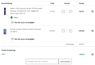 10% extra korting op geselecteerde artikelen tot 55% korting bij LookFantastic