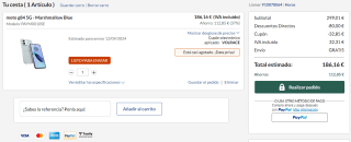 Motorola G84 de 12GB/256GB por 186,16€