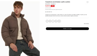 Cazadora acolchada con cuello subido para Hombre por 12.99€