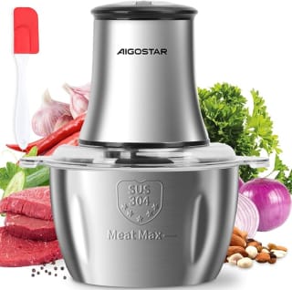 Aigostar Flor - Picadora electrica, con tazón de acero inoxidable de 1.8L y 4 cuchillas afiladas por 25,28€