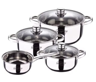 San Ignacio Cassel Bateria 7 piezas acero inoxidable por 20,96€.