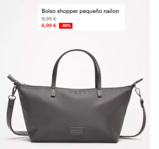 Bolso shopper pequeño de nailon por 6.99€