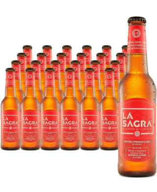Pack de 24×330ml Cerveza Botella la Sagra por 15,30€.
