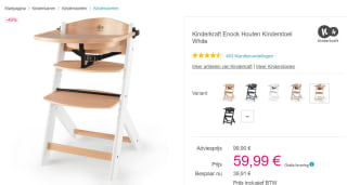 Kinderkraft Houten Kinderstoel 3-in-1 voor €59,99 bij Pinkorblue