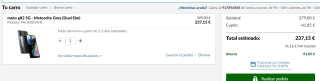 Motorola G82 5G 6GB+128GB por 237.15€