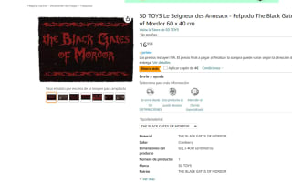 Felpudo modelo The Black Gates of Mordor 60 x 40 cm por 12,95€ (3 modelos)