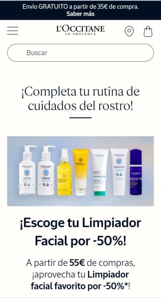 -50% en Limpiadores faciales desde L'Occitane.