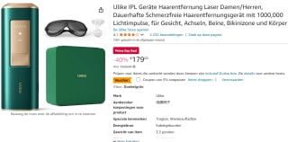 Ulike IPL ontharingsapparaat voor €179 met Amazon Prime