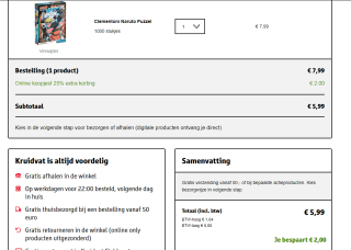 Clementoni Naruto Puzzel 1000 stukjes voor €5,99 bij Kruidvat