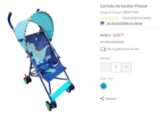 Carriola de Bastón Prinsel por $324 en Suburbia