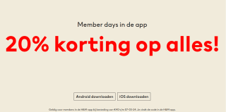 H&M kortingscode voor 20% korting op bijna alles