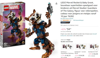 LEGO Marvel Rocket en Baby Groot voor €34,99 bij Amazon