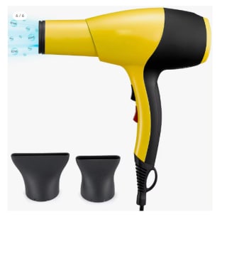 Secador de Pelo Iónico AC 2100W con Tecnología Cerámica+Termalina de Secado Rápido y Bajo Ruido por 9.45€