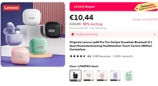 Lenovo LP40 Pro Bluetooth Oordoppen voor €10,23 bij AliExpress