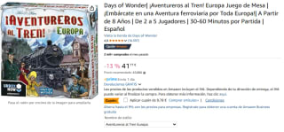 Juego Mesa ¡Aventureros al Tren! Europa por 31,94€