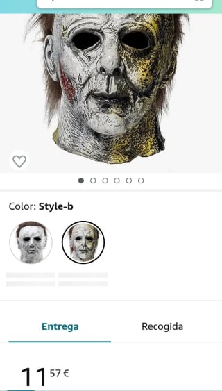 Máscara de Michael Myers por 11,57€.