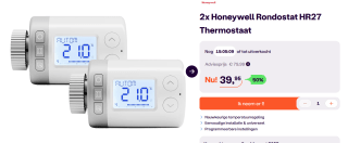 2 Stuks Honeywell Rondostat Radiatorthermostaat voor €39,95 bij Ibood