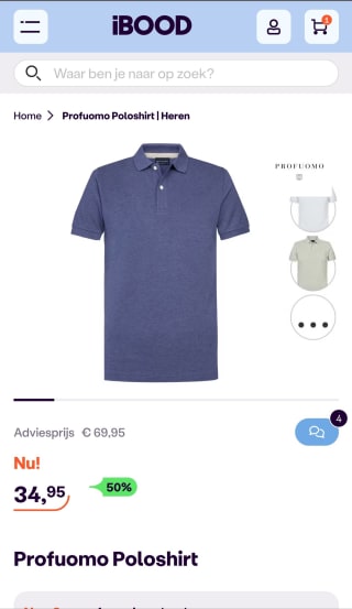 IBOOD actie 50% op Profuomo Poloshirt! Laatste dag!