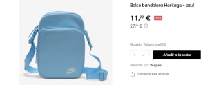 Bandolera Heritage Crossbody Nike por 11.99€