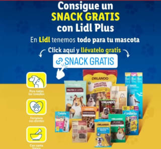 Snack para perro o gato Gratis en Lidl