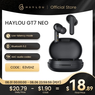 Fone de ouvido da Haylou, modelo GT7 Neo TWS - R$ 84,51