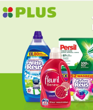 wasmiddel van Persil, Witte Reus en Fleuril 1+1 gratis!