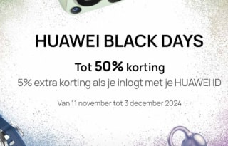 12% extra korting op veel producten bij Huawei