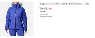 Chaqueta de esquí de mujer Bird Mountain™ III Insulated Columbia por 94.9€