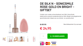 Silk'n Sonic smile & Bright set Sonische tandenborstel en gezichtsborstel voor €24,95 bij Dagknaller