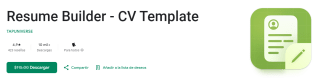 Resume Builder CV Template Gratis en PlayStore