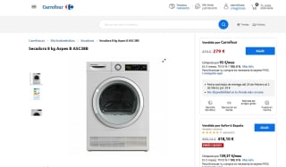 Secadora 8 kg Aspes B ASC38B a solo 279€