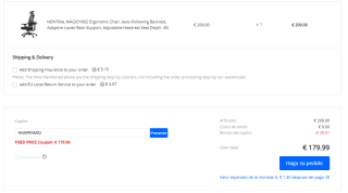 Newtral Magich002Silla ergonómica, respaldo de seguimiento automático, soporte adaptable por 179,99€