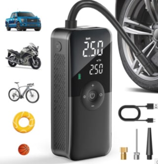 Carsun Draagbare luchtcompressor zwart voor €14,59 bij Ochama