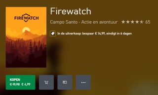 De PC en Xbox game Firewatch voor €4,99