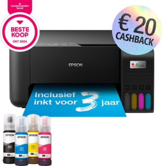 Epson EcoTank ET-2860 all-in-one A4 inkjetprinter met wifi (3 in 1) voor €129 na cashback via Bol